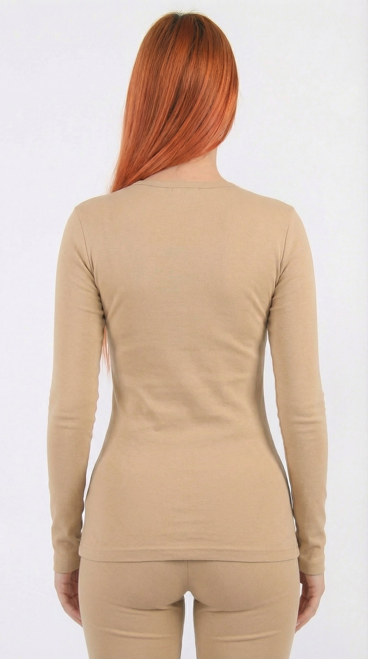 أندر شيرت حريمي كم طويل قطن استرتش