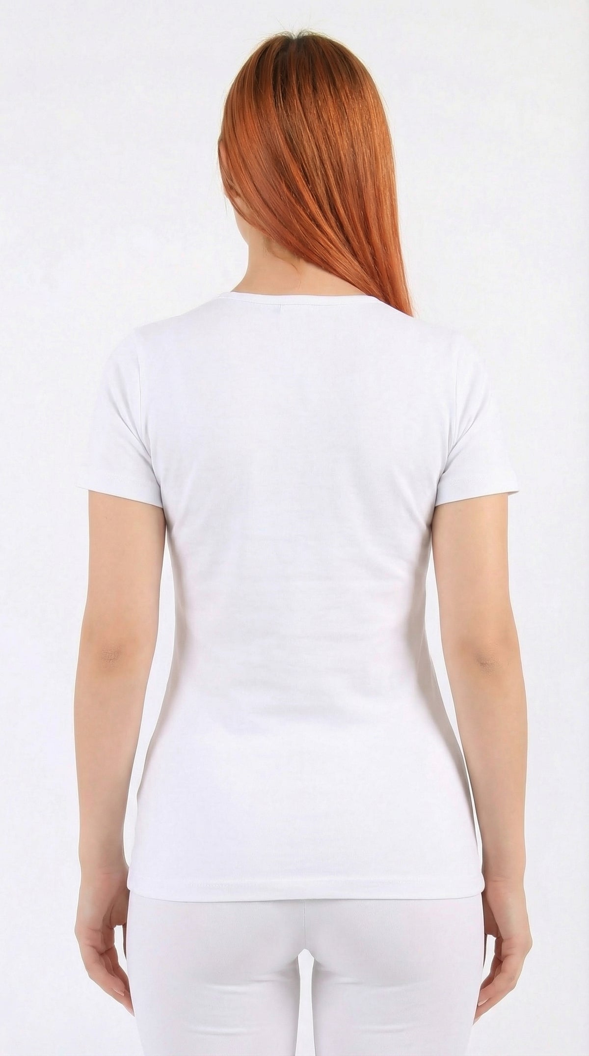 Women's half-sleeve stretch cotton undershirt