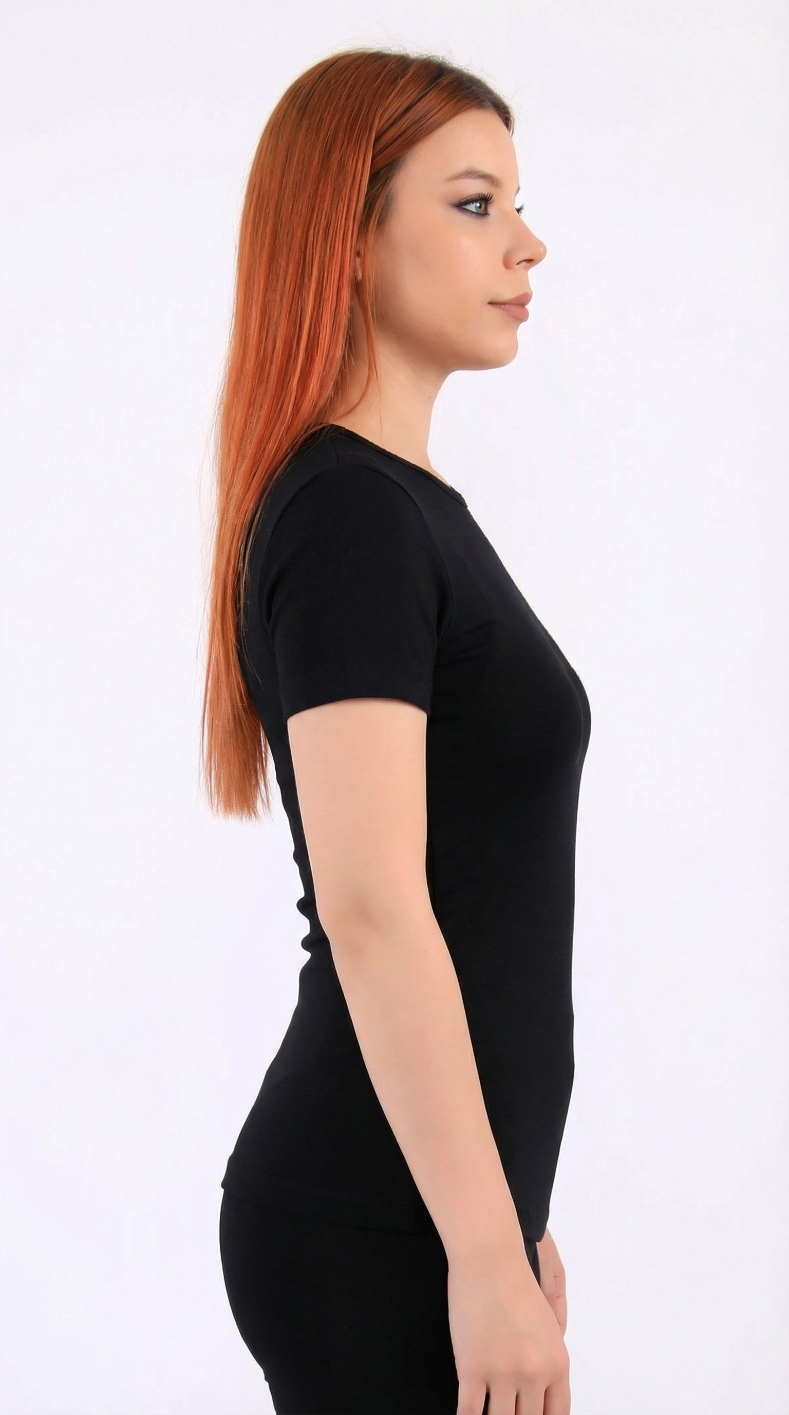 أندر شيرت حريمي نص كم قطن استرتش