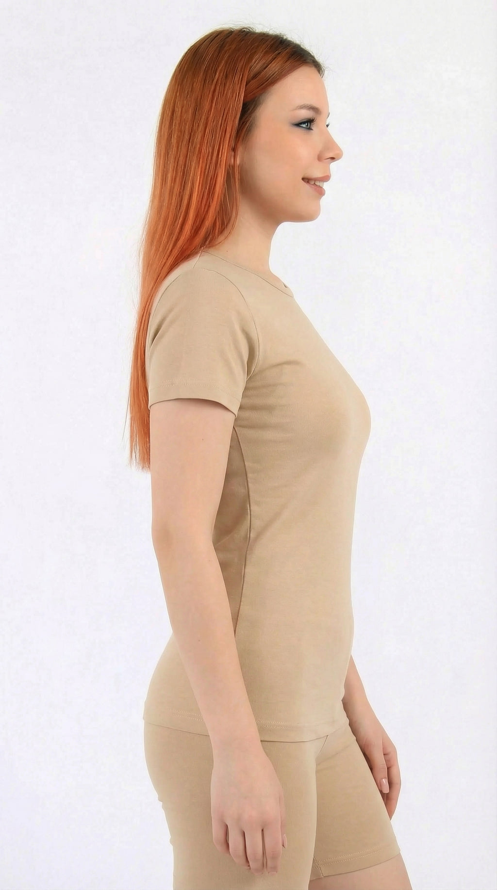 أندر شيرت حريمي نص كم قطن استرتش