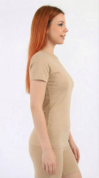 أندر شيرت حريمي نص كم قطن استرتش