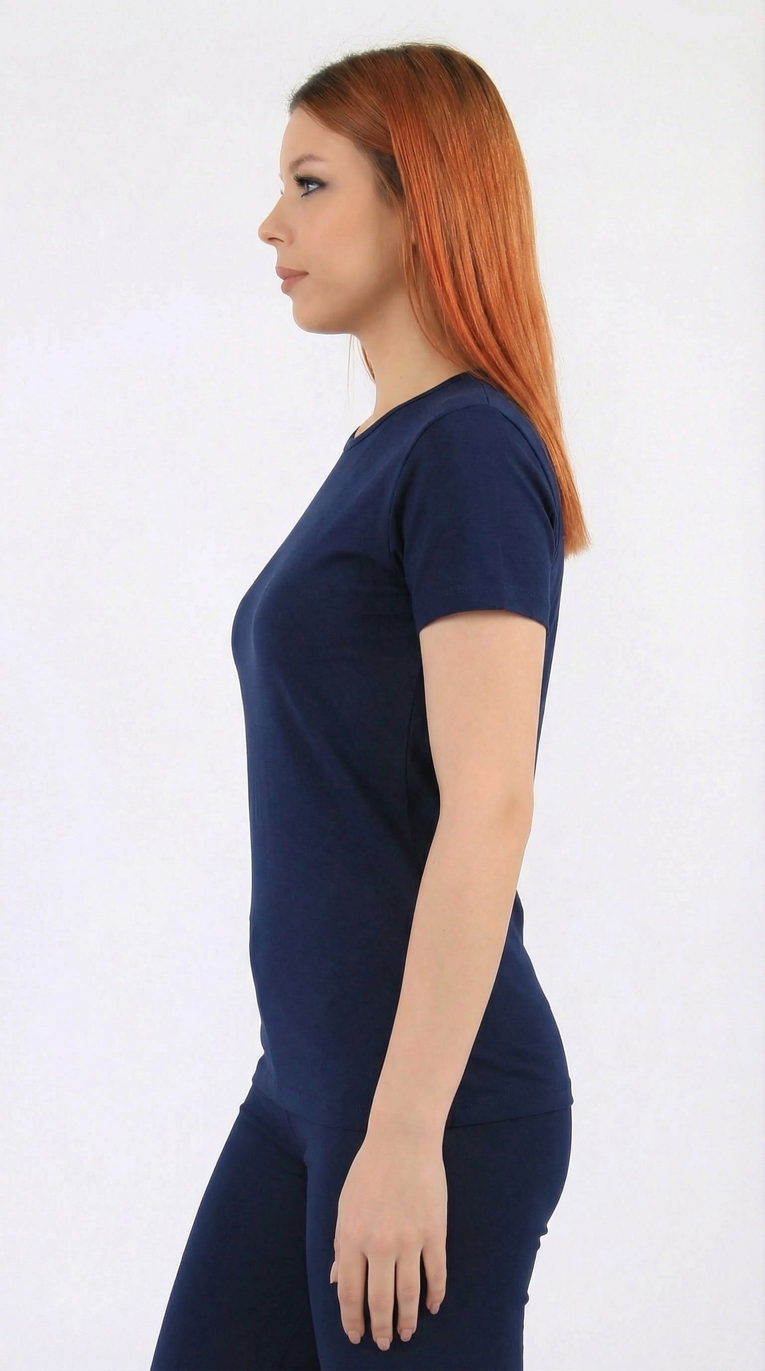 أندر شيرت حريمي نص كم قطن استرتش