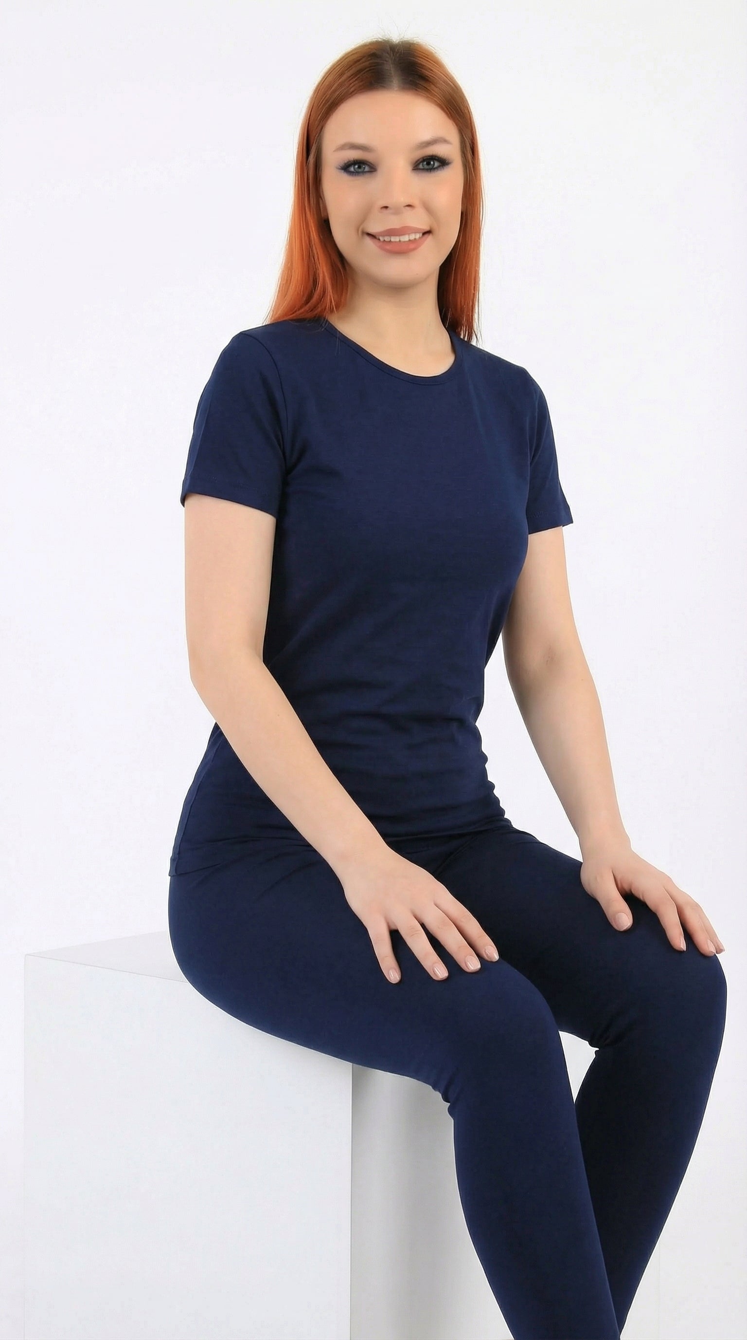 أندر شيرت حريمي نص كم قطن استرتش