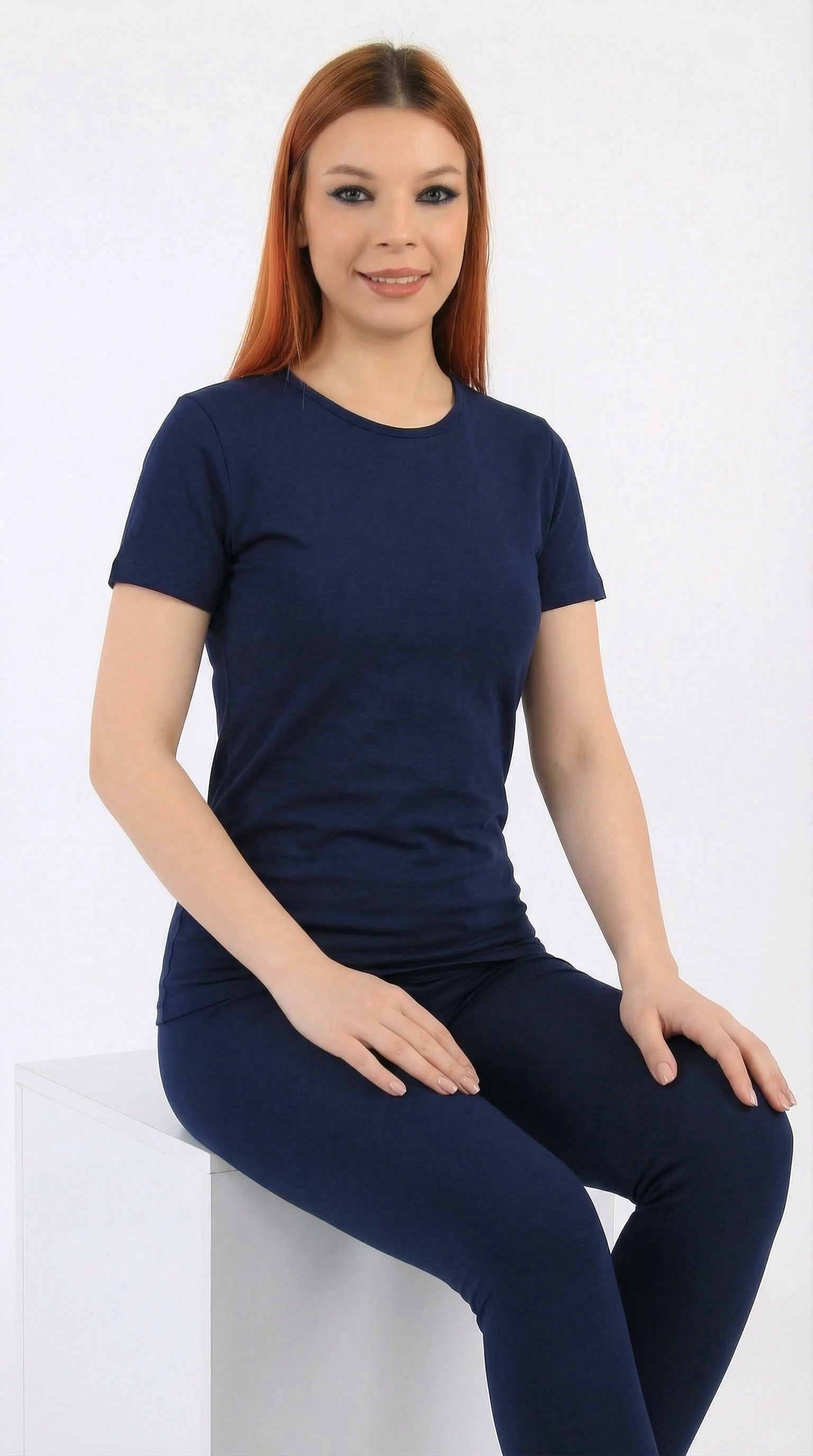 أندر شيرت حريمي نص كم قطن استرتش