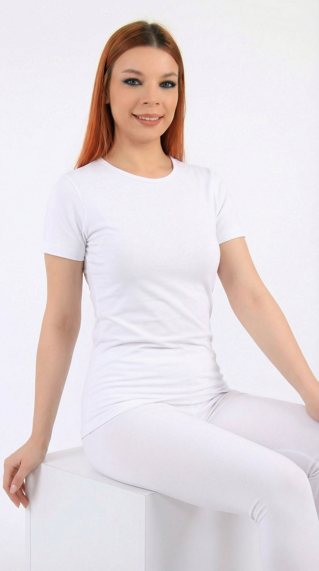 أندر شيرت حريمي نص كم قطن استرتش