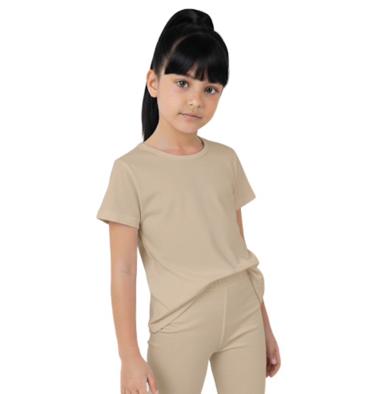 أندر شيرت بناتي نص كم قطن استرتش